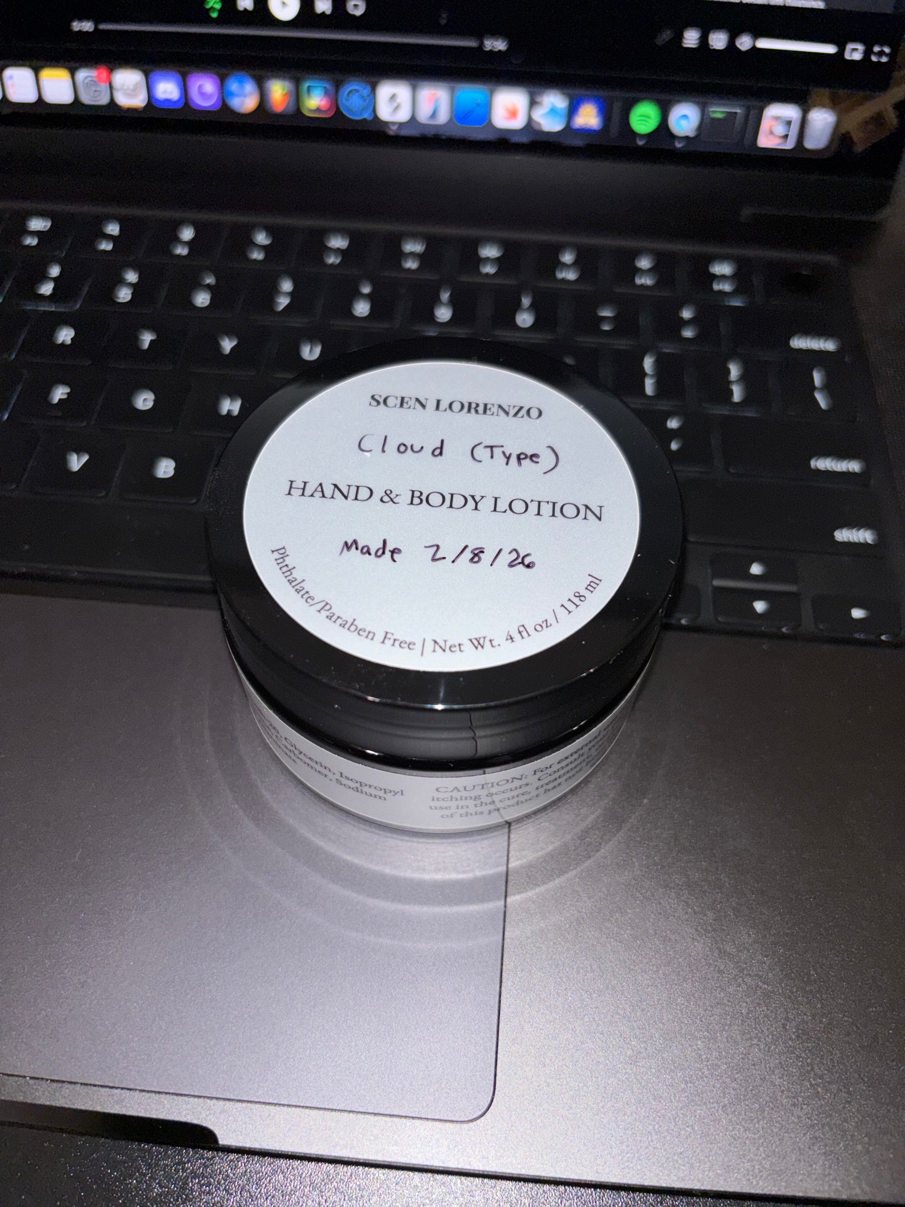 Cloud (Type) | 4oz Hand & Body Scented Lotion