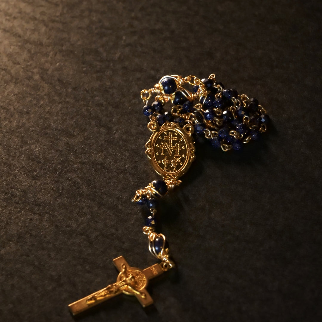 Regina Caeli (Queen of Heaven) | Handmade Goldstone Rosary