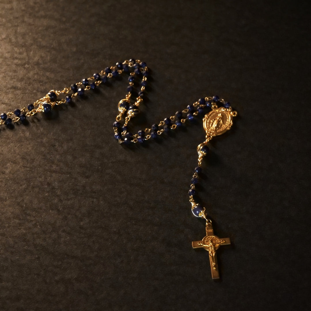 Regina Caeli (Queen of Heaven) | Handmade Goldstone Rosary